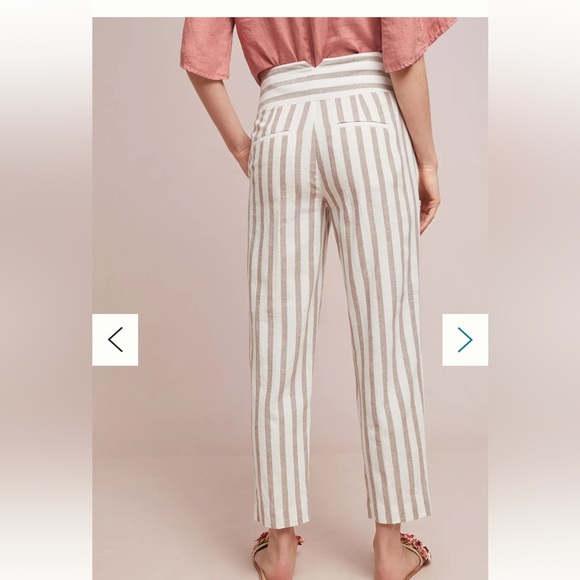 Anthropologie Oasis Striped Linen/cotten blend pants - Picture 8 of 13